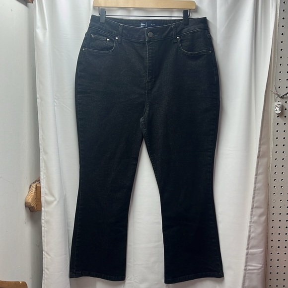 Boden Black High Rise Flare Jeans- 14 - Picture 5 of 9